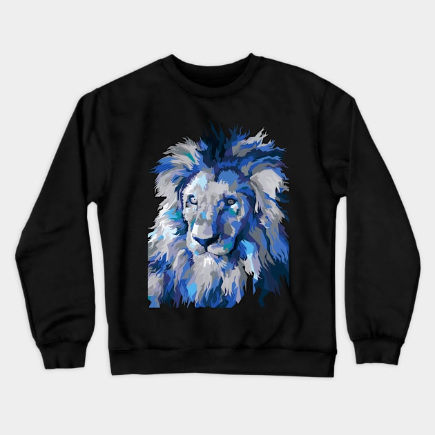 Lion head blue vintage Crewneck Sweatshirt by Danwpap2